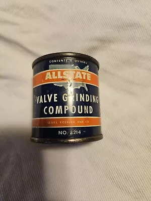 Vintage Allstate Valve Grinding Compound 4 Oz Can  • $15