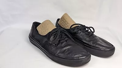 VANS AUTHENTIC BLACK LEATHER SHOE US7 Mens • $20