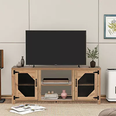 TV Stand Cabinet For 65inch Unit Entertainment Center TV Media Console Natural • $143.59