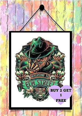 Buy 2 Get 1 Free Horror Freddie Elm Street Wall Art Print A4 Poster Movie • $3.42