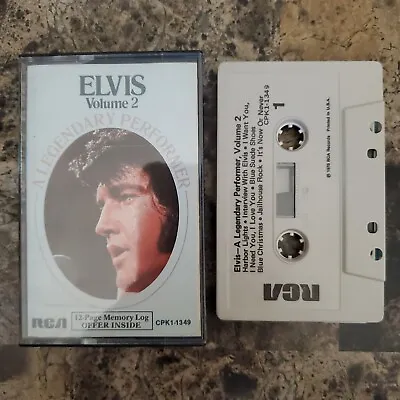 Elvis Presley A Legendary Performer Vol. 2 Cassette RCA CPK1-1349 • $7.95