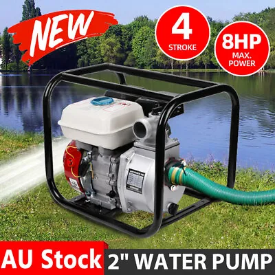 2  Water Pump Petrol 210CC High Flow Water Transfer For Fire Fighting Irrigation • $228.95