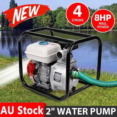 2  Water Pump Petrol 210CC High Flow Water Transfer For Fire Fighting Irrigation • $185.99