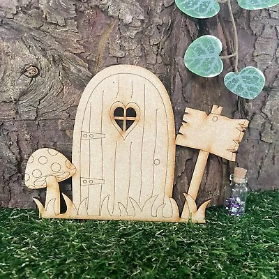 MDF Wooden Fairy Door Craft Blank Ready To Decorate FK CW • £3.50