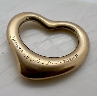 Tiffany & Co. - Elsa Peretti - 18k 750 Rose Gold  Open Heart Pendant • $199.92