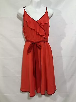 Anthropologie Girls From Savoy Becca 100% Silk Tiered Strappy Midi Dress Size 4 • $25