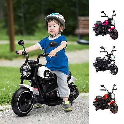 6V Electric Motorbike W/ Training Wheels One-Button Start Headlight • £51.99