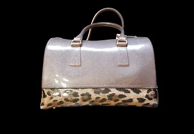 Womens Handbag Tote Bag Silicone Sweet Candy Jelly Rose Gold And Cheetah Print • $20