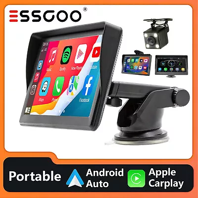 Car Stereo Wireless Carplay Android Auto Radio 7   Bluetooth USB Head Unit +4CAM • $50.17