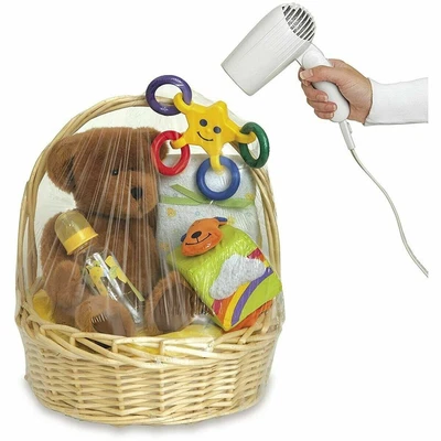 £2.99 • Buy Hamper Wrap Cellophane Basket Gift Wraps Large Cello Shrink Wrap Basket BAGS