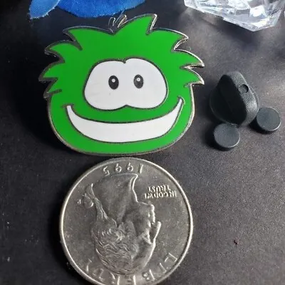 $10 • Buy Disney Puffle Trading Pin Green Club Penguin Lapel Pin Brooch Badge Accessories
