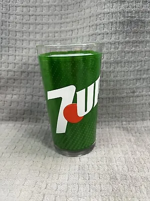 Vintage 7up Red Spot Drinking Glass Wrap Around Logo 5” Tall • $4.98