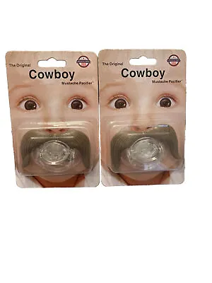 Cowboy Mustache Baby Pacifier 2X • $10.49