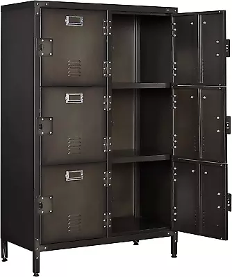 Metal Storage Cabinet Storage Locker Employees Locker With 6 Doors 47  Height  • $242.99