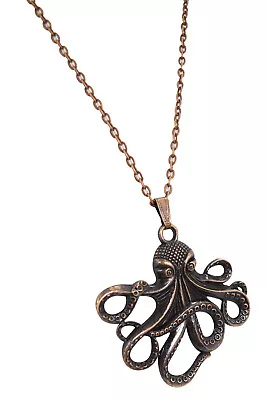 Victorian Steampunk Vintage Toilers Of The Sea Octopus Kraken Necklace  • $13.50