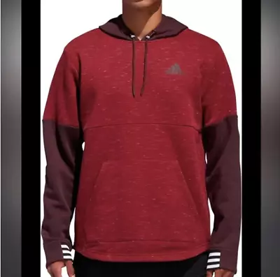 Adidas Medium Post Game Pullover Hoodie Sweatshirt-Noble Maroon-Kangaroo Pocket • $29.99