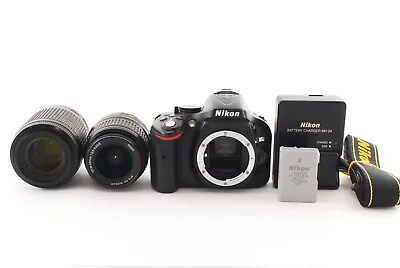 Nikon D5200 24.1MP Digital SLR Camera Body W/Two Lens Set Excellent+ From Japan • $717.28