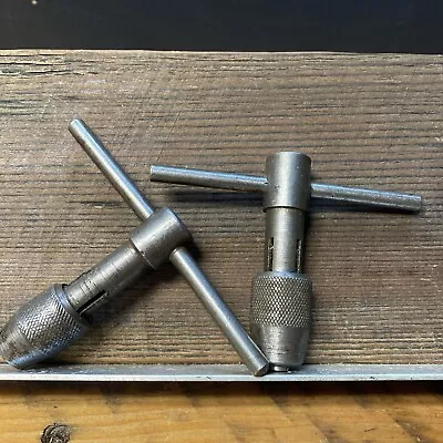 (2) Vintage Small Die Holder Tap Tool Machinist Metal Thread Tool Part Unbranded • $22.22