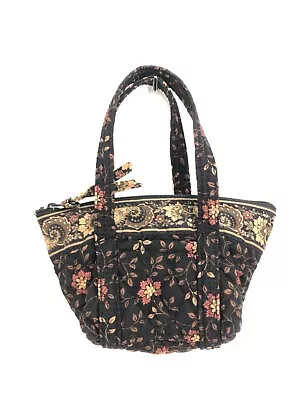 Vera Bradley Black Walnut Teeny Paddy Mini Bag Zip Handbag EUC • $7.99