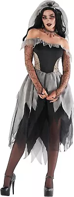 Women`s Zombie Bride Costume S - 3XL Undead Corpse Ghost Halloween Fancy Dress • £26.99