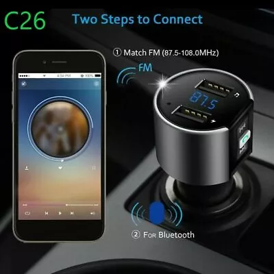 Handsfree Wireless Bluetooth Car Kit FM Transmitter Radio MP3 Player USB Charger • $18.90