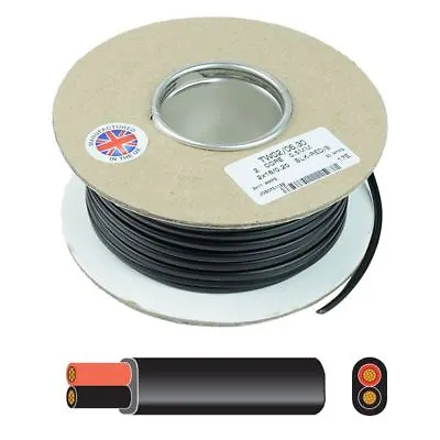 £2.39 • Buy 2 Core Flat Thin Wall Automotive Auto Cable Wire 12V 24V - 0.5mm 0.75mm 1mm