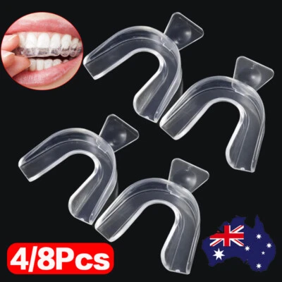 $6.99 • Buy Teeth Whitening Mouth Trays Custom Self Mould Thermo Plastic Ultra Clear Guards