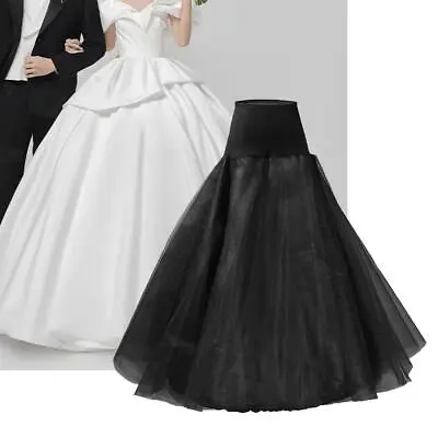 Wedding Dress Petticoat Double Layers Tulle Single Hoop Long Wedding Petticoat • £16.99