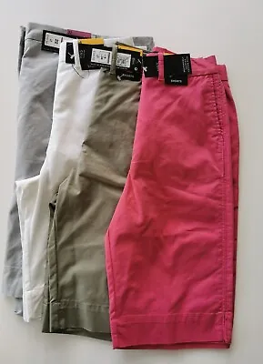 M&S Ladies Cotton Rich Knee Length Chino Shorts Various Colours Sizes 62224 • £12.49