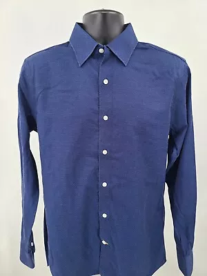 Bonobos Shirt Medium Blue White Polka Dot Slim Fit Mens Long Sleeve Dress • $20