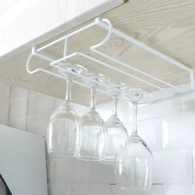 $9.56 • Buy Stainless Steel Wine Rack Wine Glass Rack For Holder Glasses Storage Cup HangiQU