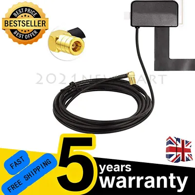 3m Universal Car Dab+fm Antenna Window Glass Mount Active Radio Adapter Aerial • £7.49