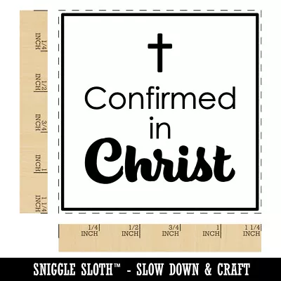 Confirmed In Christ Cross Confirmation Day Square Rubber Stamp Stamping Crafting • $9.99