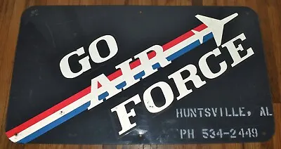 $495 • Buy Vintage USAF UNITED STATES GO AIR FORCE EDUCATION MILITARY ADVERTISING SIGN