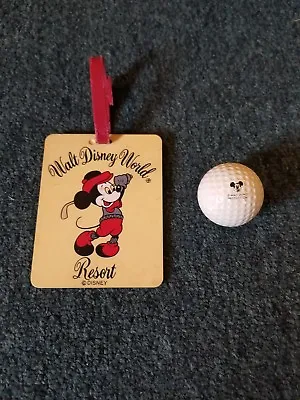 Mickey Mouse Walt Disney World Golf Bag Tag & Golf Ball • $29.95