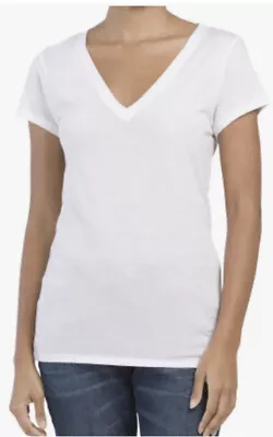 NEW Vince  'Little Boy' V-Neck Tee T Shirt LARGE WHITE 50/50 PIMA COTTON/MODAL • $49