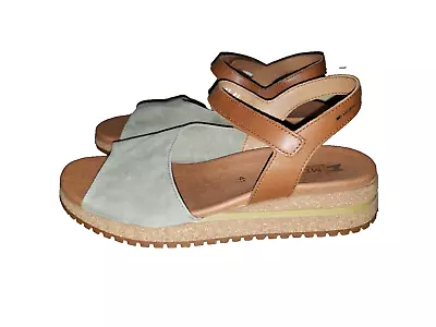 Mephisto JOY SAGE LMMSSA60 WOMEN'S LEATHER PLATFORM SANDAL Size 11 Euro 41 • $69.99