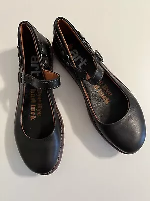£48.06 • Buy ART Company Bye Bye Suela Leather Flats Mary Jane Shoes Black SZ 8.5z.