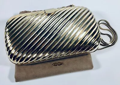 Vintage Italy Wilma Spagli Gold Heavy Metal Shell Original Clutch Purse Bag • $45