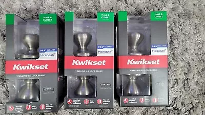 Kwikset Cameron Hall/Closet Knob Satin Nickel 97200-794 (LOT OF 3) • $38.97