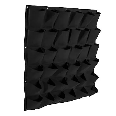 7Penn 36 Pocket Vertical Planter Black 38in X 38in Felt Vertical Wall Planter • $23.99