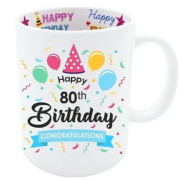 80th Birthday Gift Coffee Mug Present Idea For Him Man He Novelty Funny Keepsake • £11.95