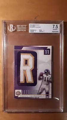 $185.95 • Buy 2002 Fleer Focus Lettermen Daunte Culpepper Gu Letter Patch  R  1/1  Bgs 7.5