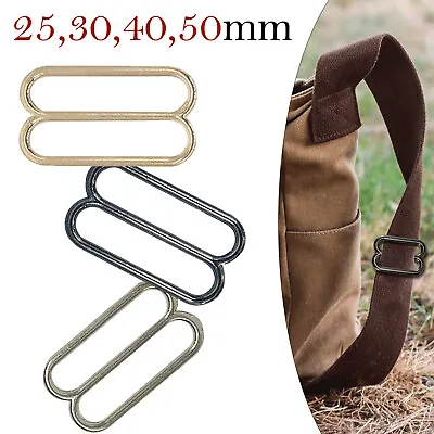 3 Bar Triglide Metal Slider Buckles Strap Belt Adjuster For DIY Shoulder Bags • £13.29