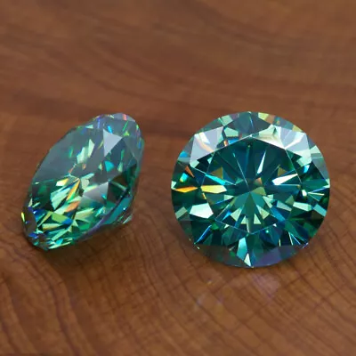 3.0~10mm Green Color Round Loose Moissanite Stone VVS1 With GRA Certificate • $7