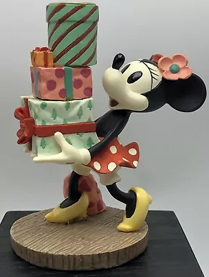 Disney Minnie Mouse Christmas Candle Holder Stack Of Presents 1995 • $26.95