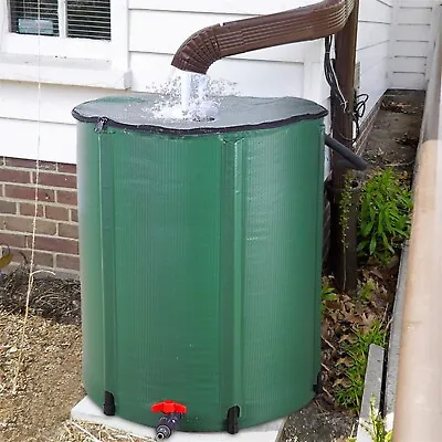 GOFLAME Rain Barrel Water Collector Portable Foldable Collapsible TankSpigot... • $70.36