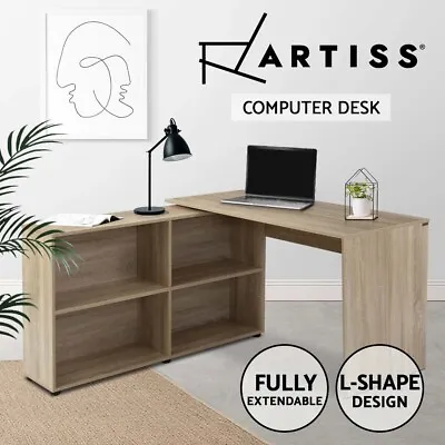 $157.96 • Buy Artiss Computer Desk Office Corner Study Table Workstation Bookcase Storage