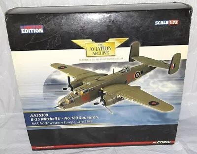 Corgi Aviation Archive AA35309 WWII B-25 Mitchell II RAF 180 Squadron 1943 • $199.95