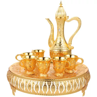  Wine Pot Metal Turkish Coffee Cup And Teapot Set Homedecor Household Flagon • £41.99